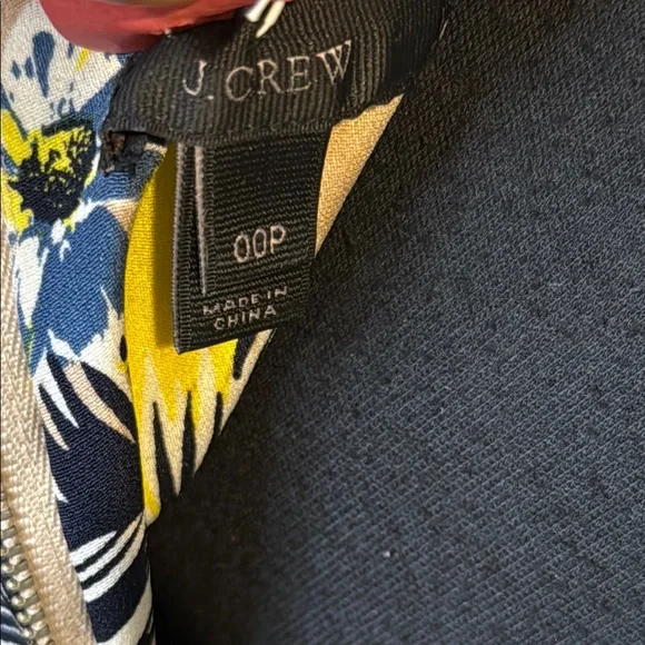 B6 J. Crew Women’s Petite 00P Vibrant Yellow Patterned Midi Dress - Picture 2 of 7